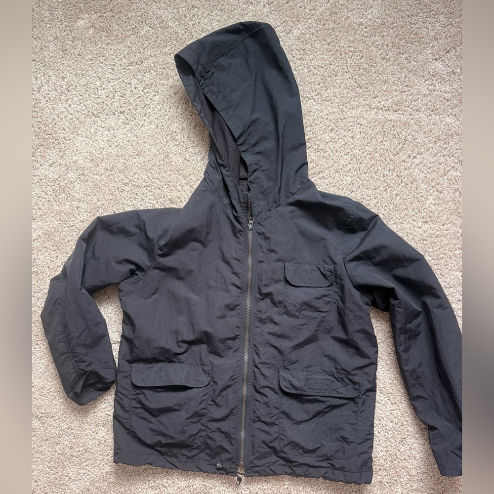 GAP Black Water-Resistant Hooded Pocket Utility Jacket sz Women’s L